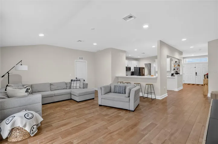 Another view of living room looking towards the kitchen.