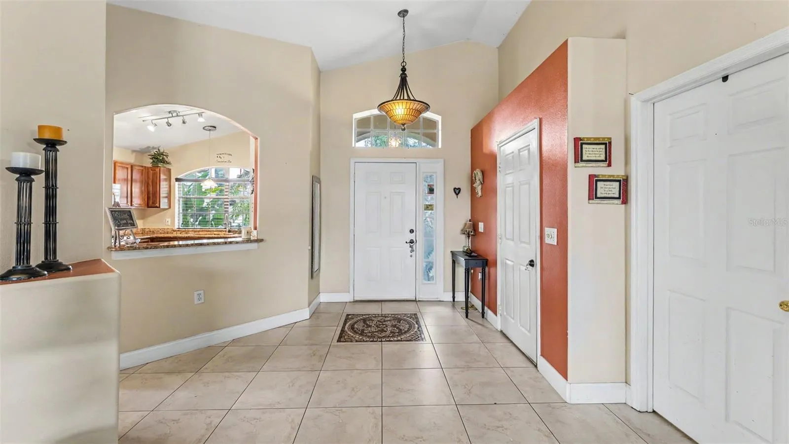Entryway looking at front door