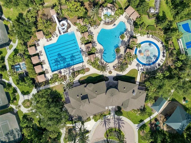 Luxury Amenities: A Resort-Style Pool: Complete with a sun deck, lounge chairs, and a double-loop waterslide.A Junior-Olympic Lap Pool: Designed for swimming laps and exercise.A Wading Pool: A shallow pool area perfect for younger children.A Splash Park / Children's Water Park