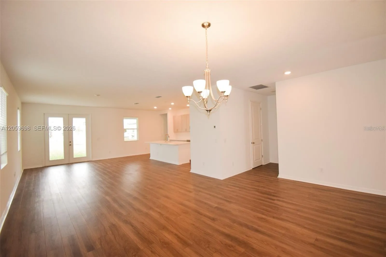 Open Living and Dining Area