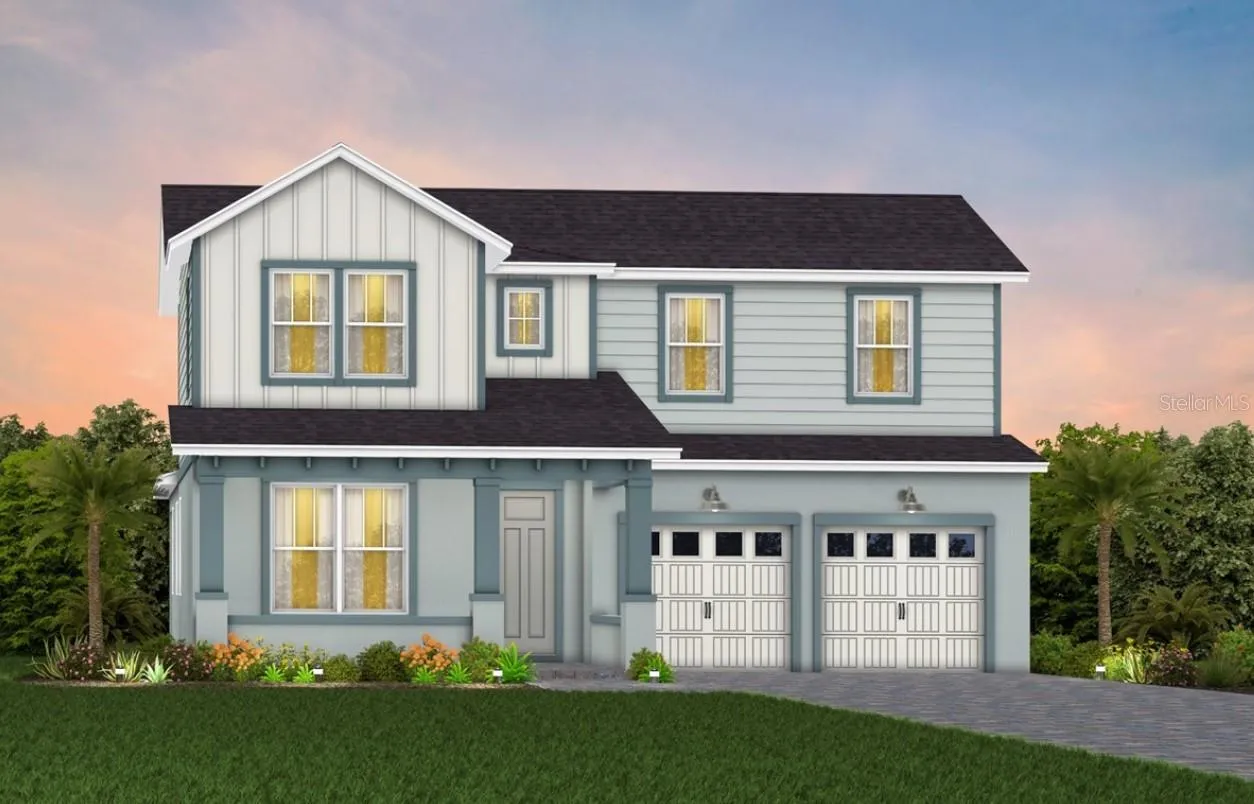 Exterior Design. Artistic rendering for this new construction home. Pictures are for illustrative purposes only. Elevations, colors and options may vary.
