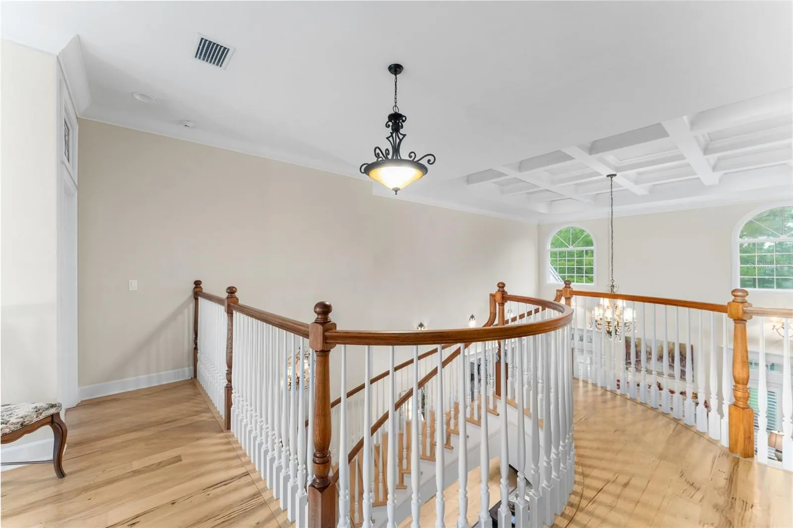 Top of floating stairs