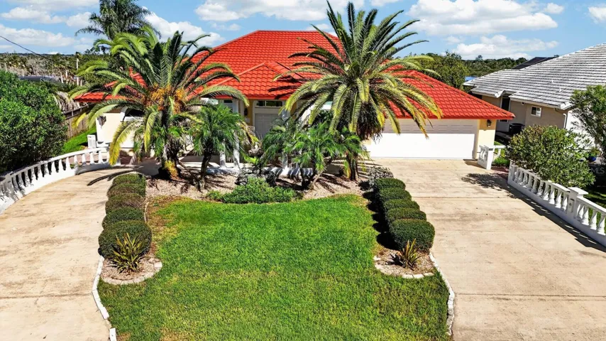 Elevated View of Tropical Landscaping