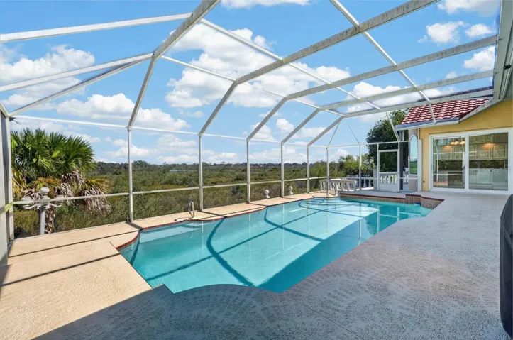 Private Pool With Preserve Backdrop
