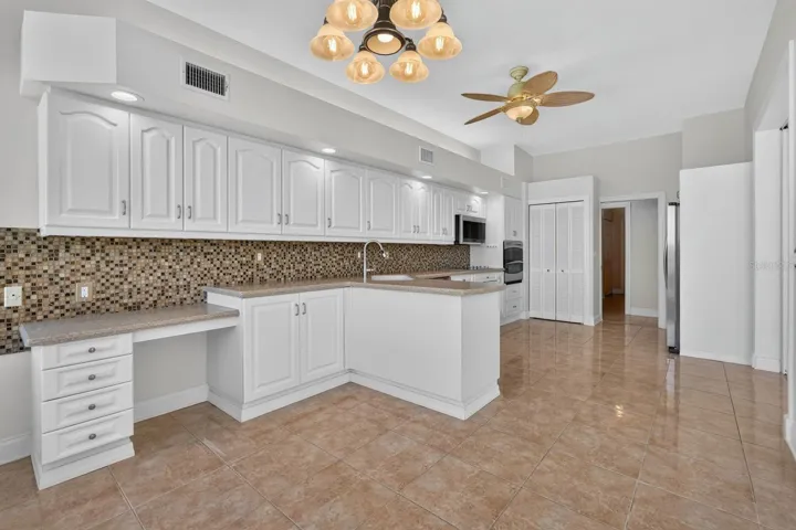 Generous Countertop and Cabinet Space