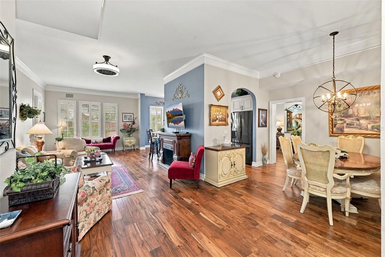 Open Floor Plan, Luxurious Wood Flooring