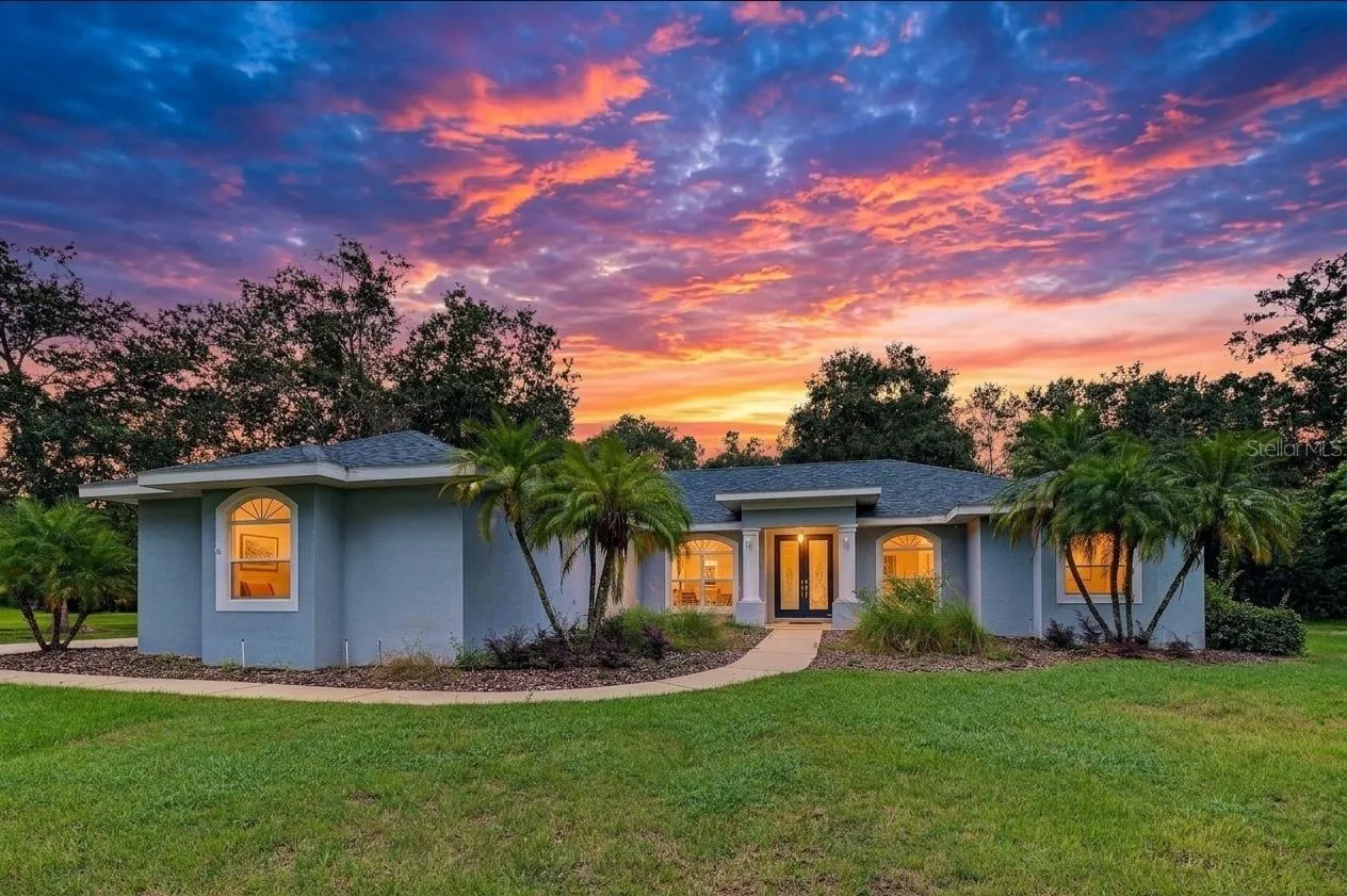 3 Bedrooms/3 Bathrooms/3 Car Garage and an office on 1.6 acres!