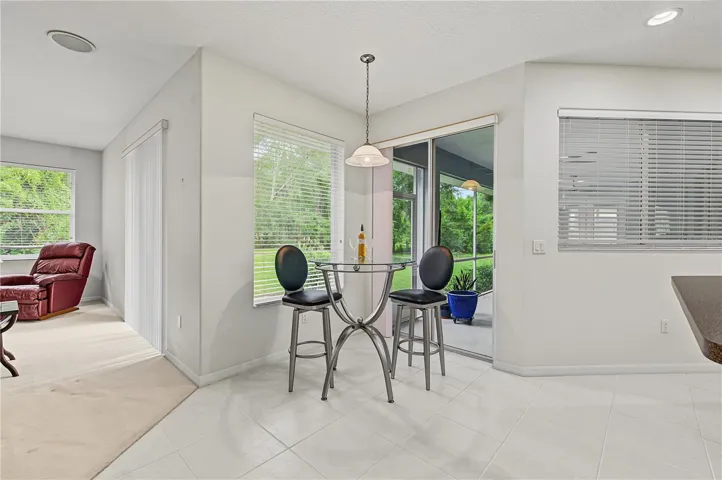 Great Views of the backyard from the Kitchen, Dinette area and the Family Room.