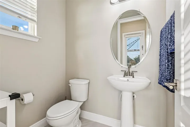 Powder room for guests.
