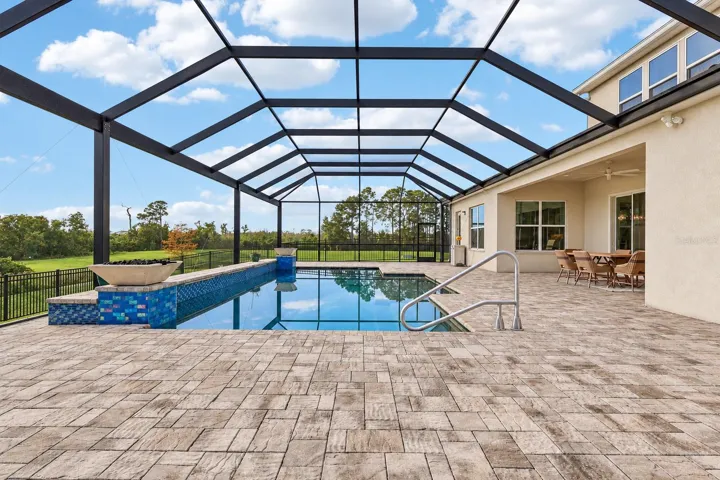 Private screened pool.