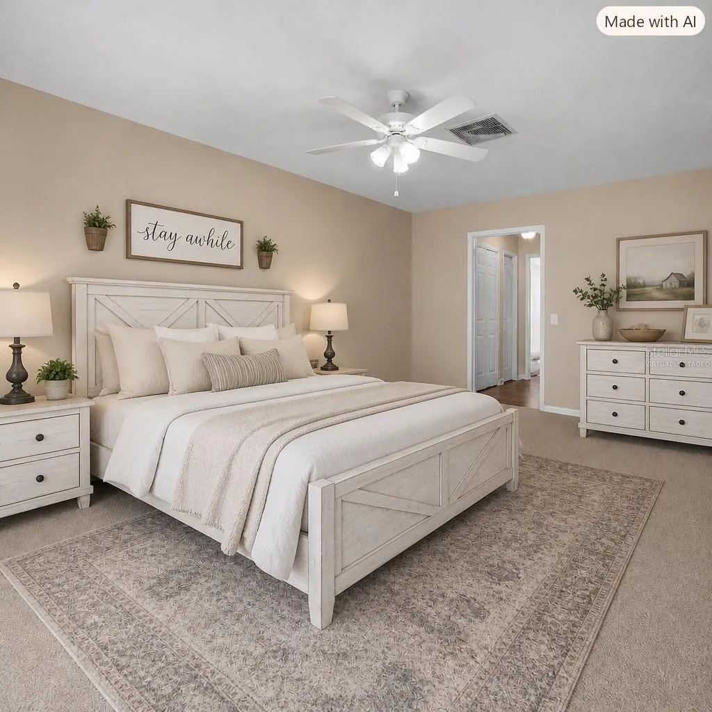 VIRTUALLY STAGED PRIMARY BEDROOM