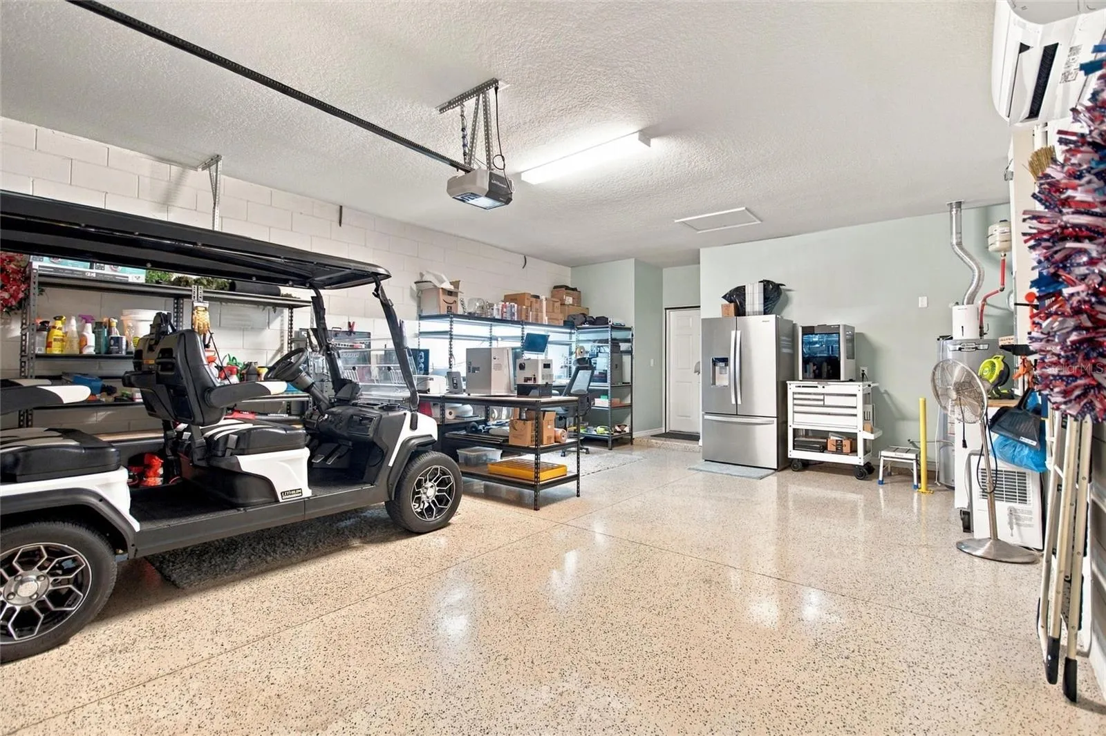 Oversized garage extended 4 ft