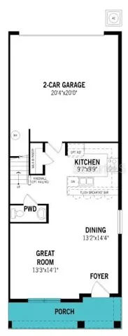 Catalina II Floorplan Craftsman Elevation First Floor