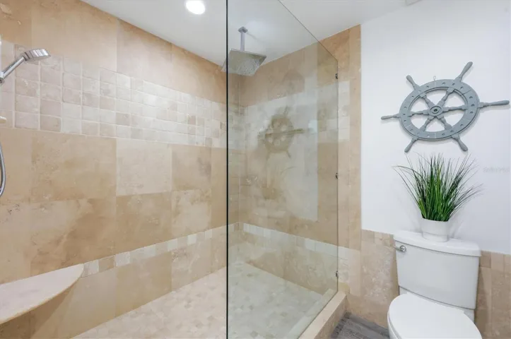 Huge shower with Rain head in Primary Suite