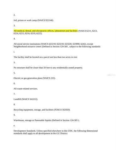 GU Zoning Info