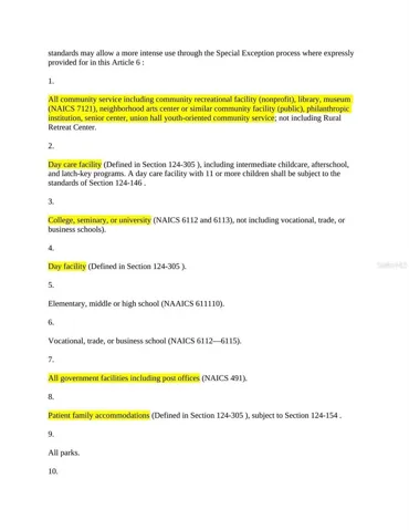 GU Zoning Info