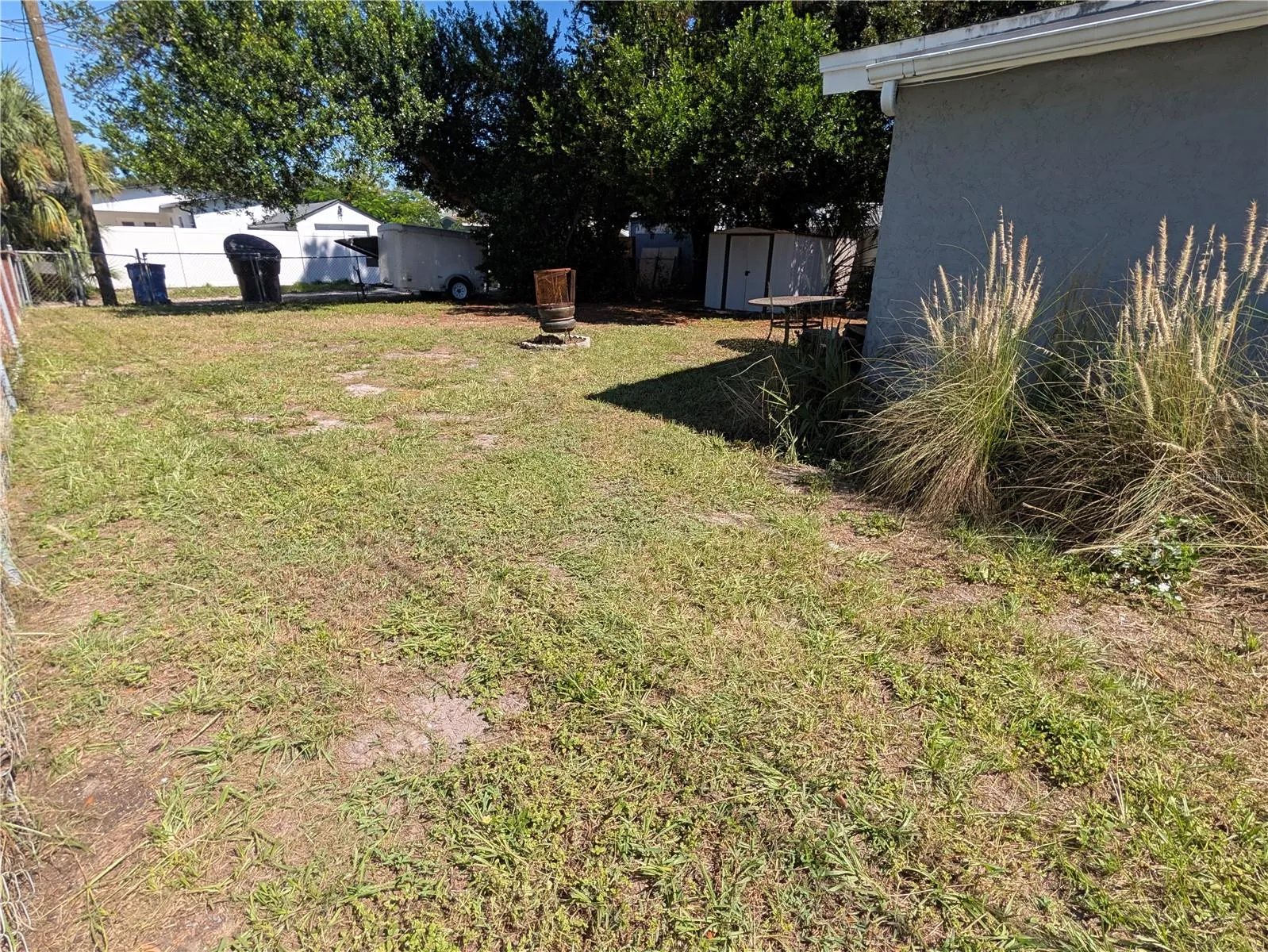 Fenced back yard