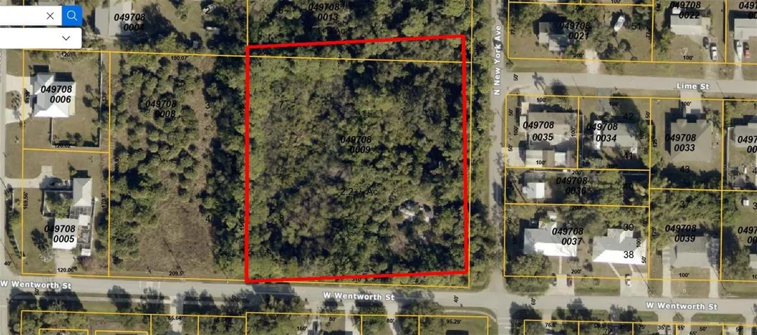 Aerial View of New York Ave Parcel