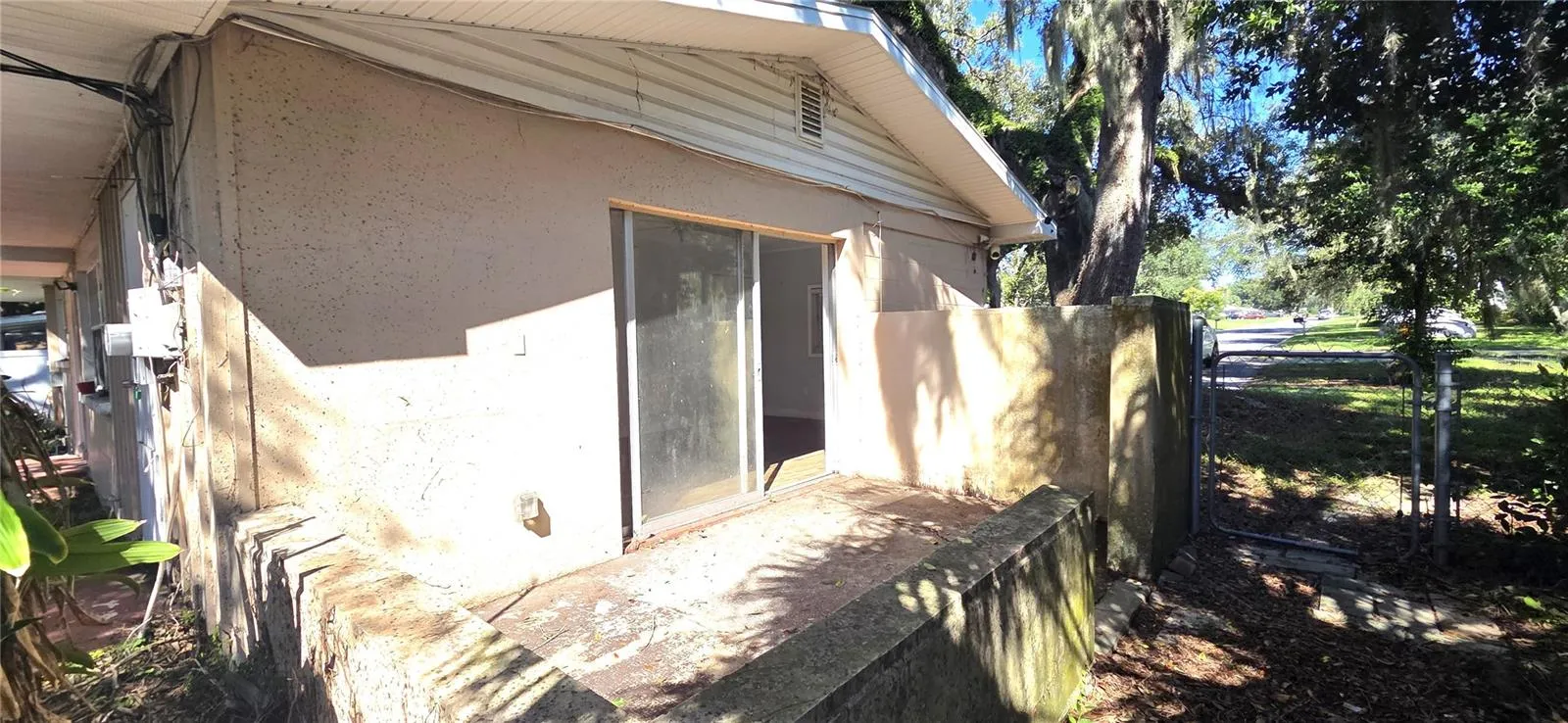 Side Patio off Office on left side of house