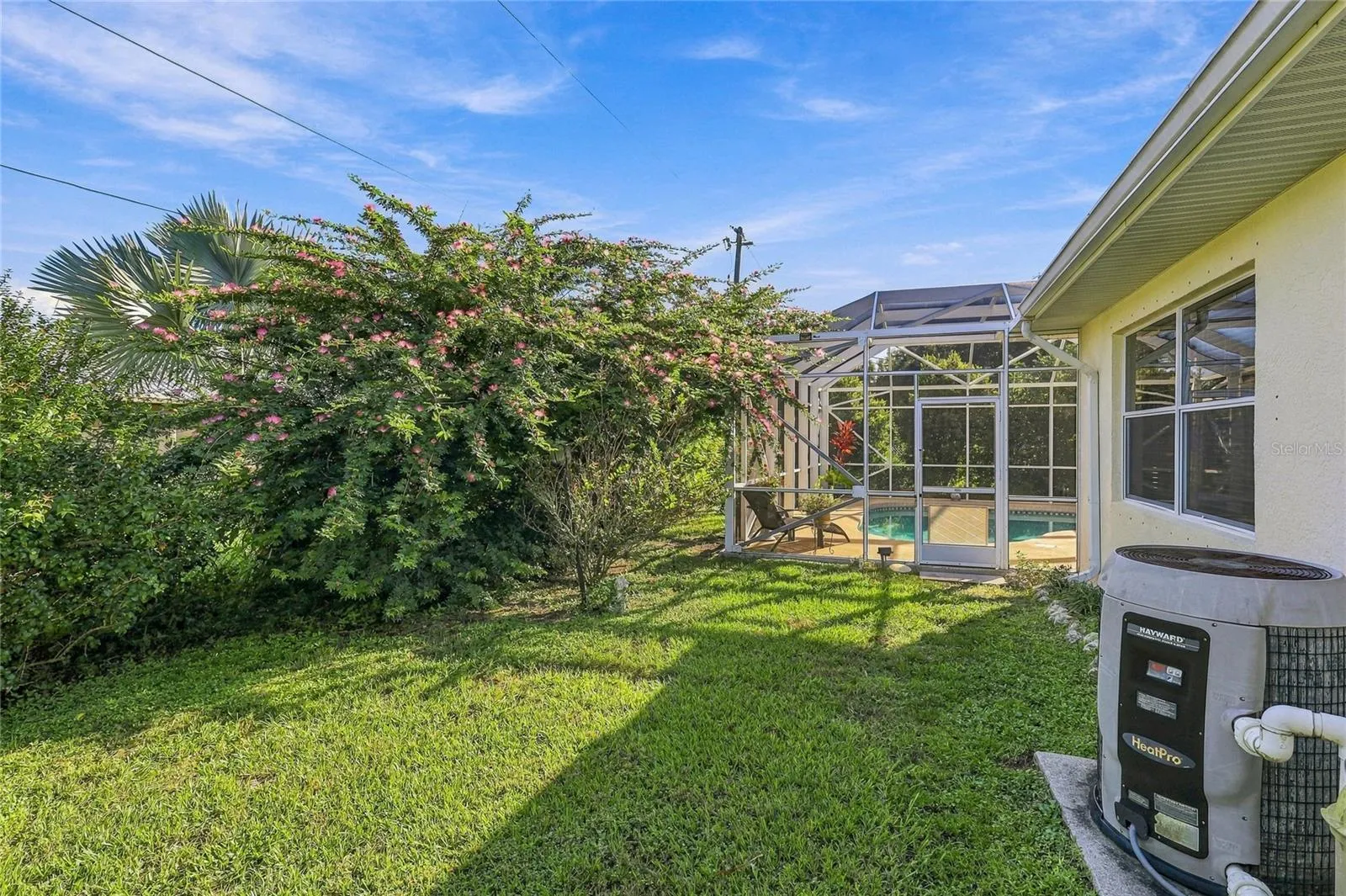 spacious backyard