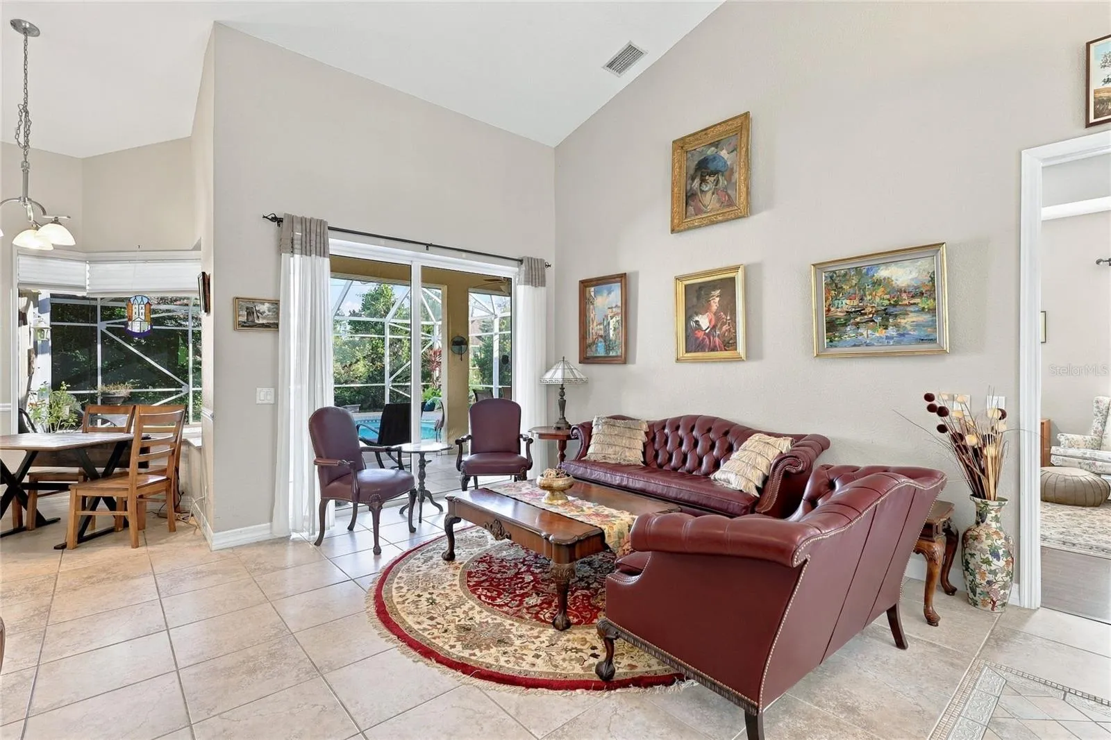 Living Room with lanai access