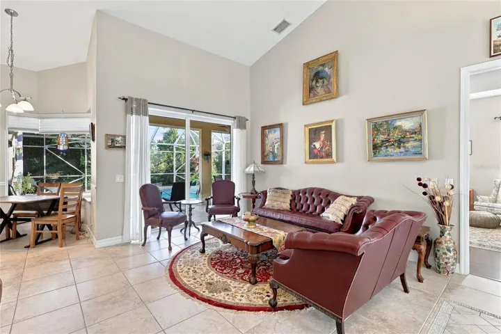 Living Room with lanai access