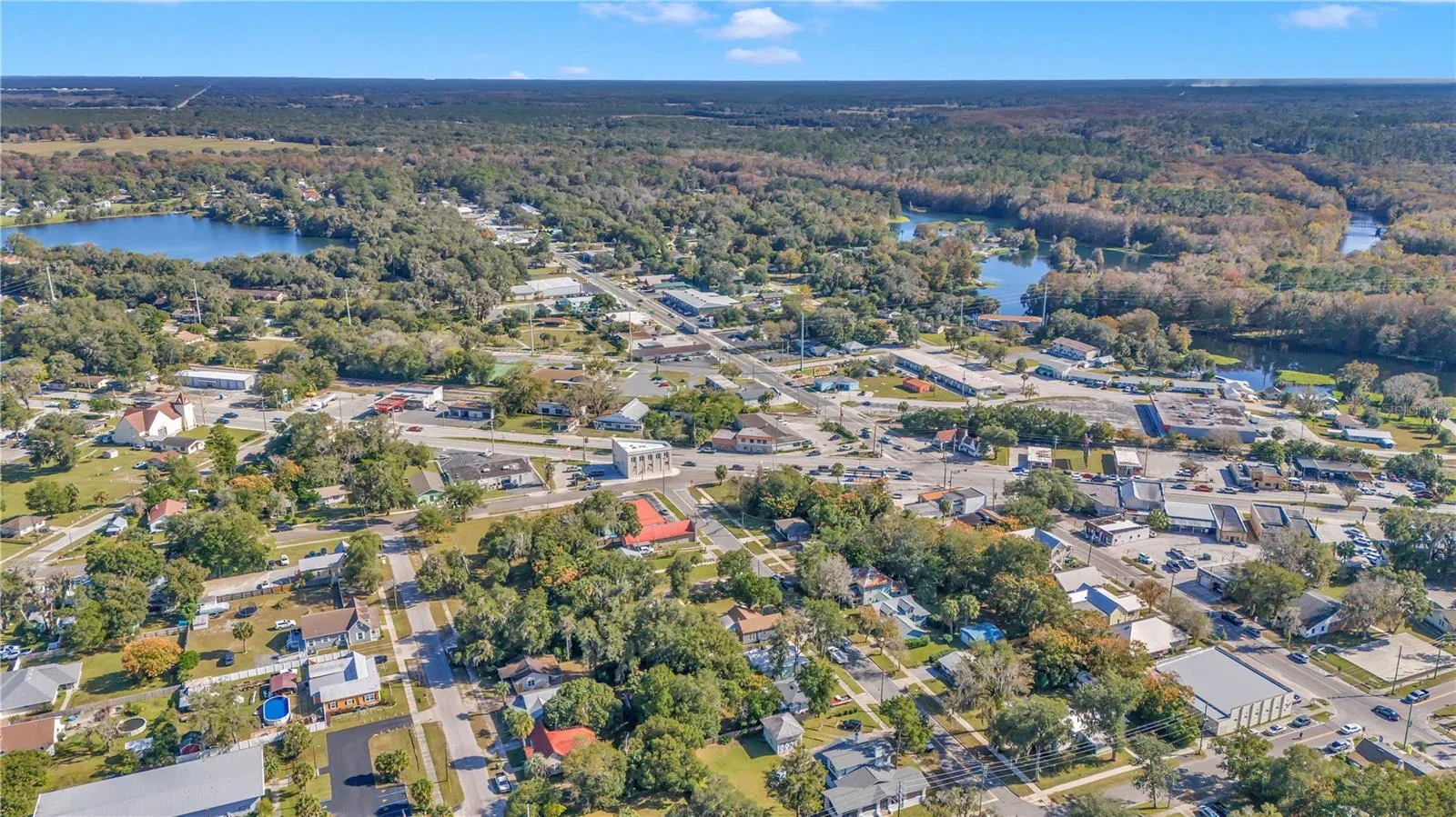 Aerial view of Rainbow &amp; Withlacoochee Rivers