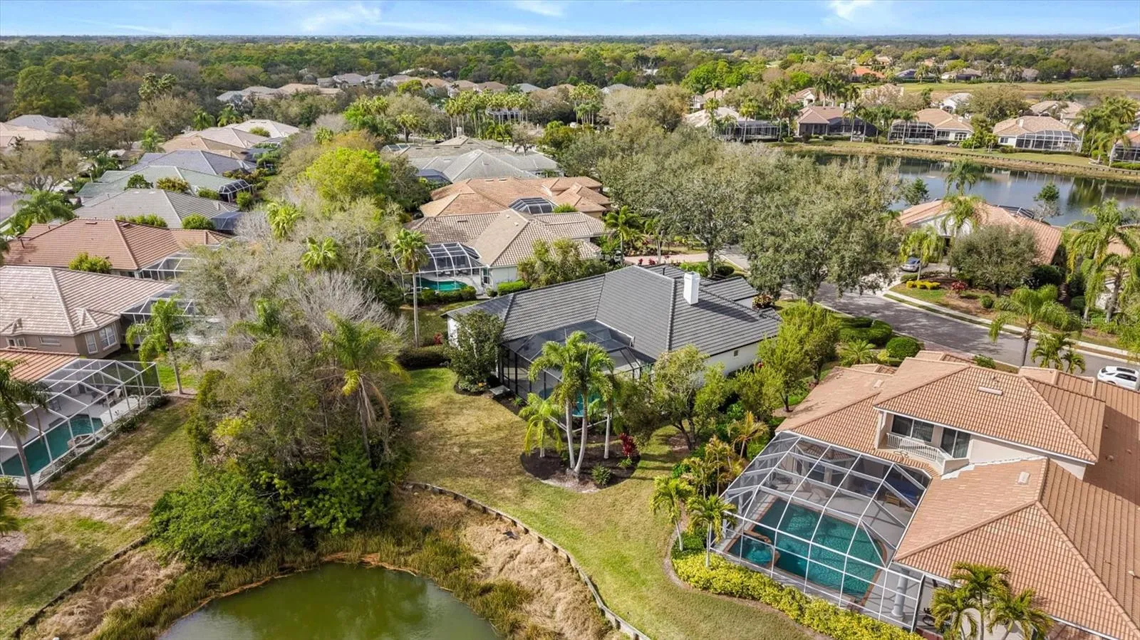 Aerial View of Lanai and Back Yard
