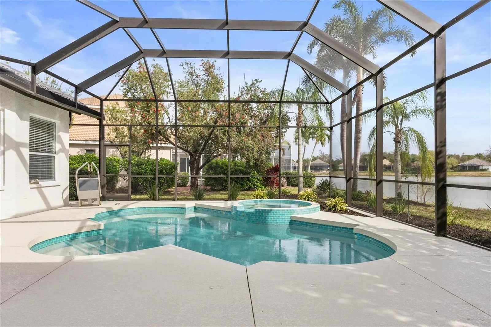Pool and Spa with Water View