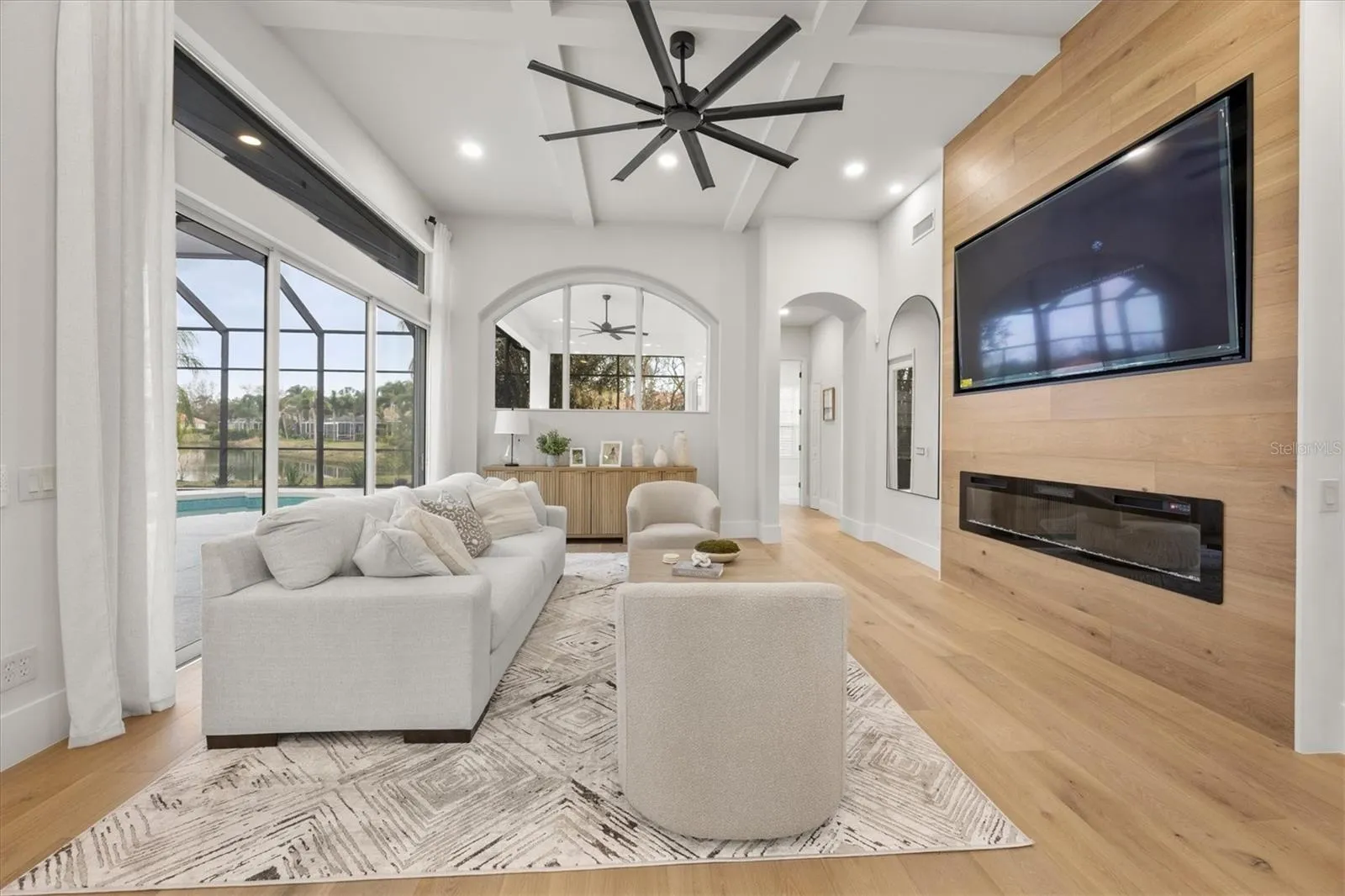 Family Room Feature has Electric Fireplace