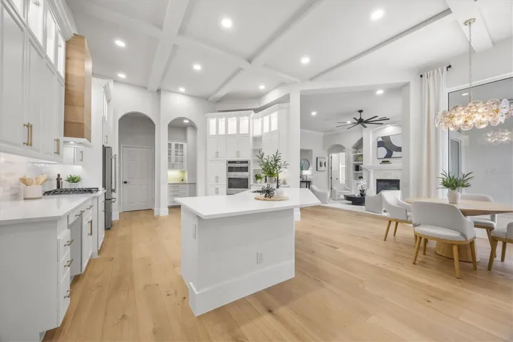 Kitchen Island and Dining Area