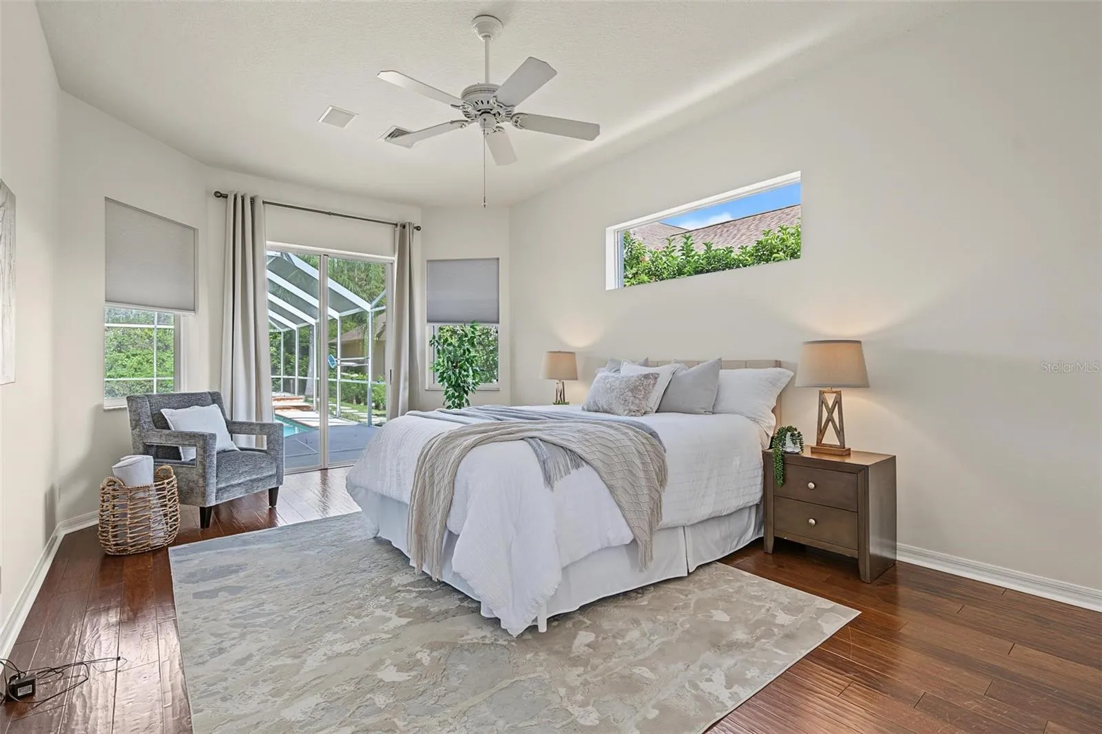spacious primary bedroom