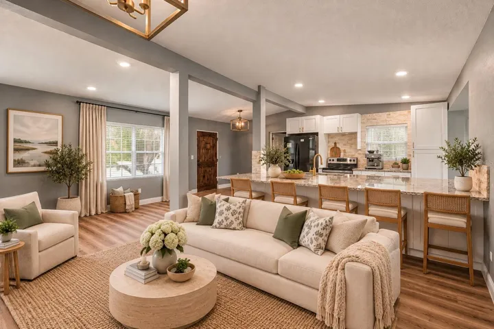 Virtually Staged. Living Room