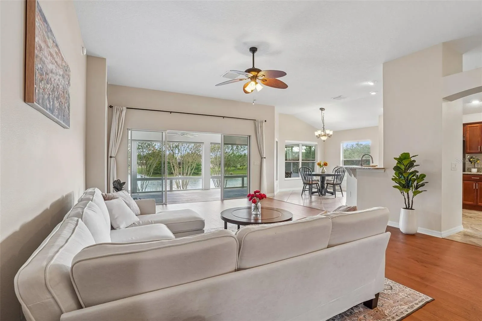 Living Room with Water View