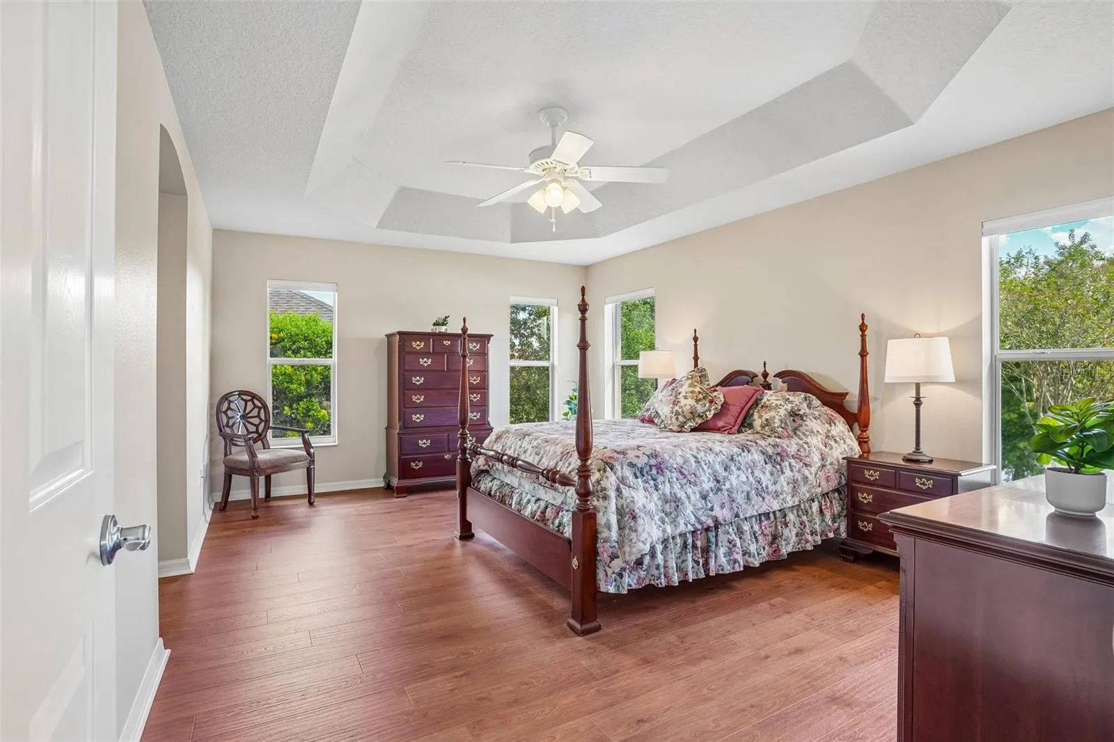 Primary Bedroom with Tray Ceiling