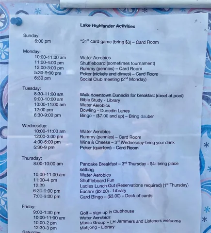 List of activities