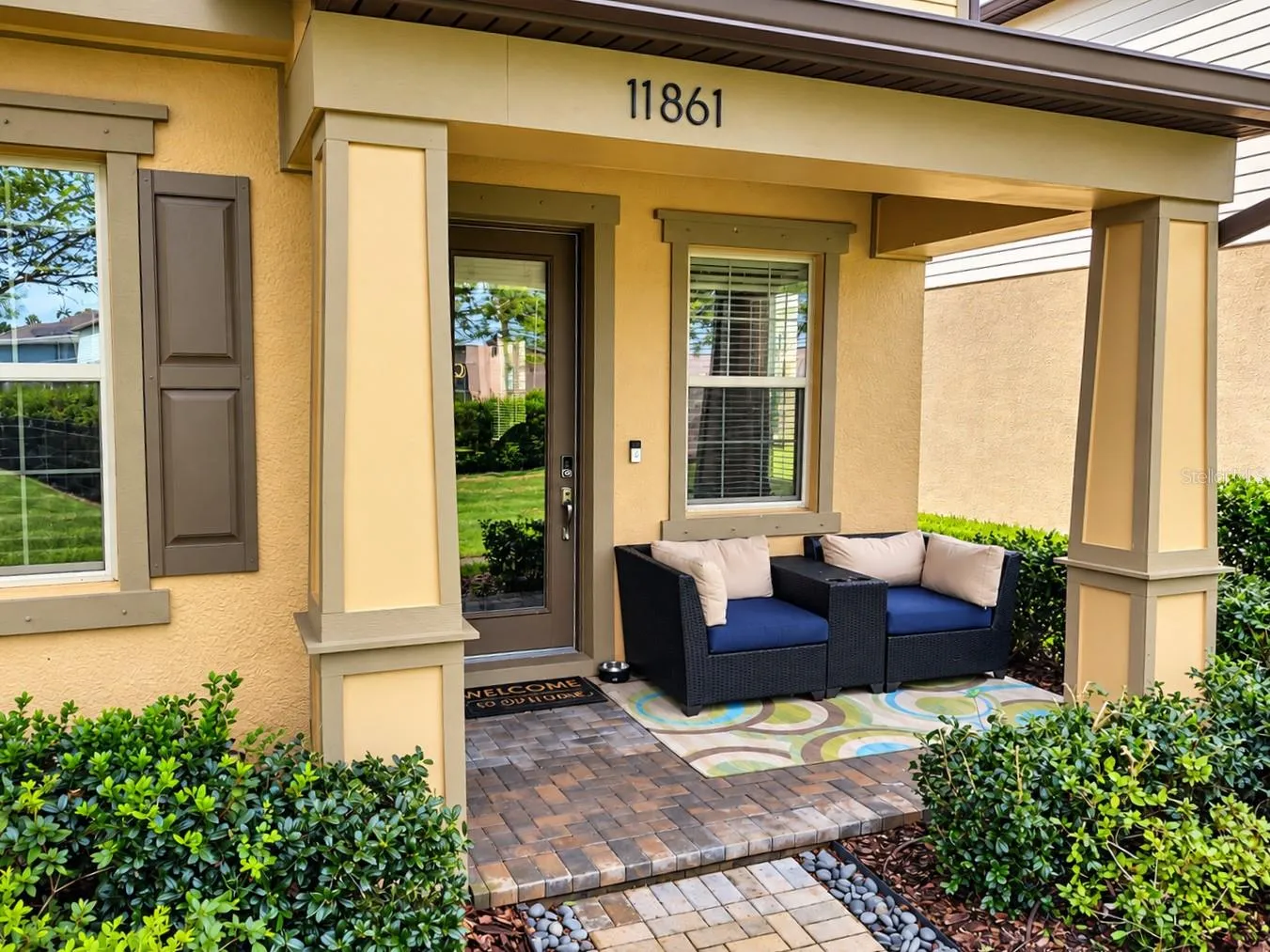 North facing, shady, and covered front porch