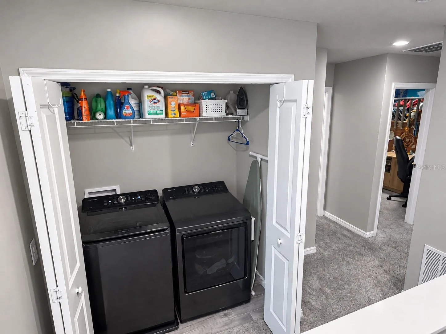 Inside and upstairs Laundry with washer and gas dryer hook up.