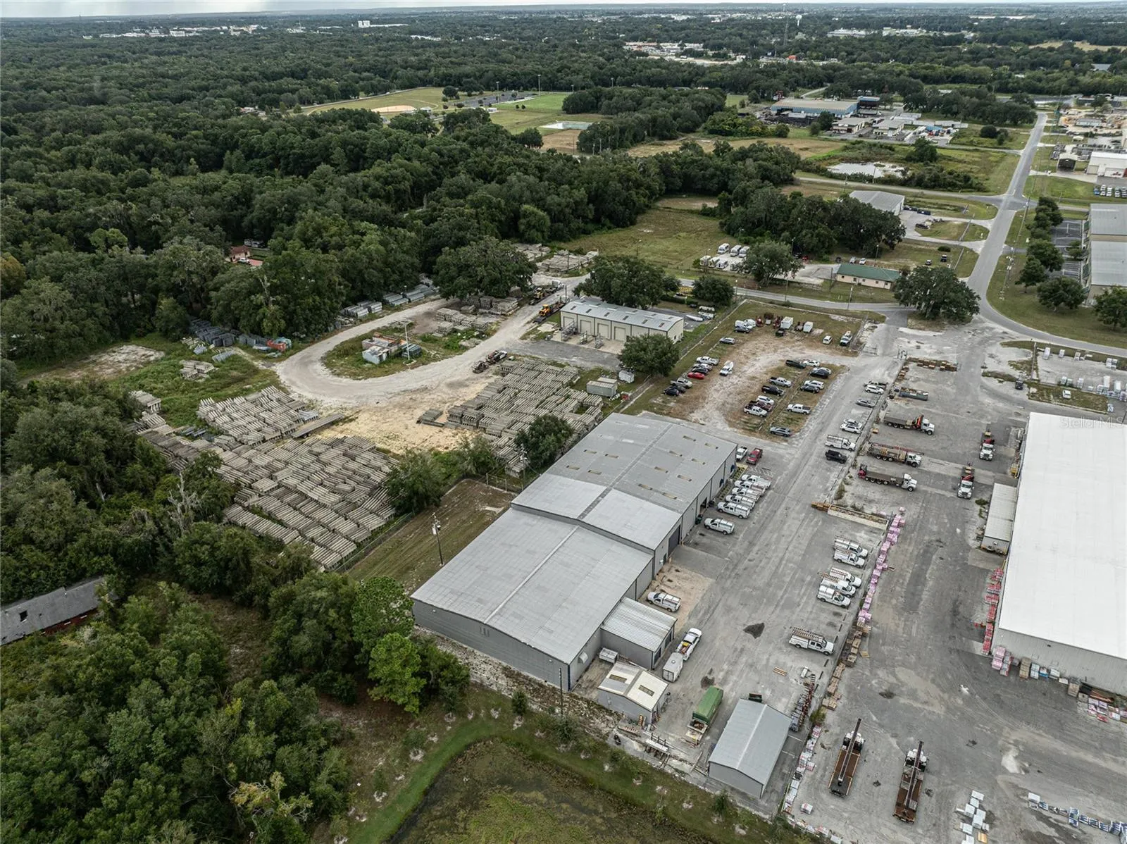 Aerial view of Warehouse