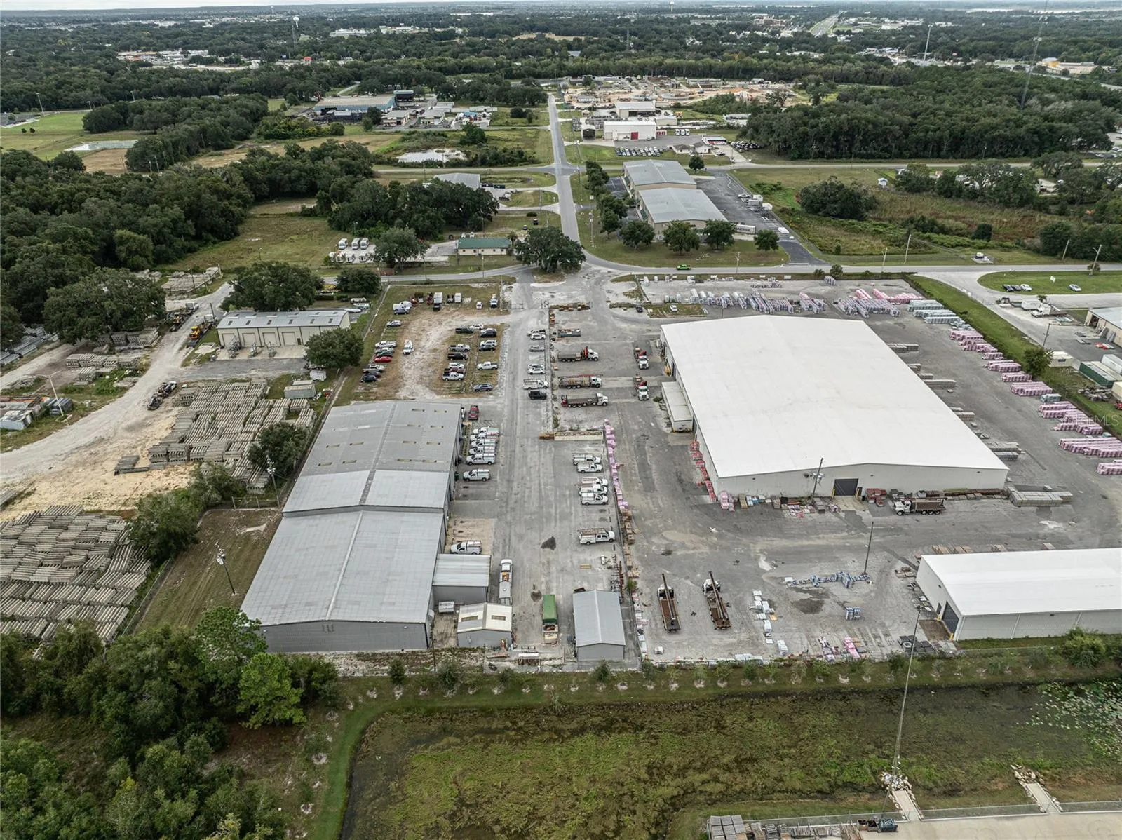 Aerial view of Warehouse