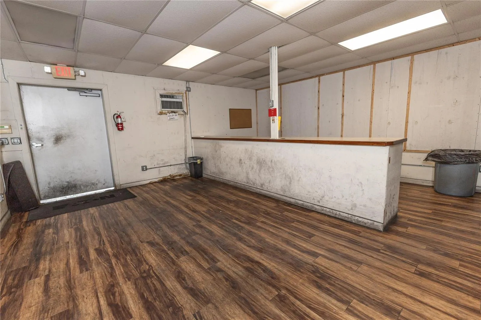 Service counter at entry