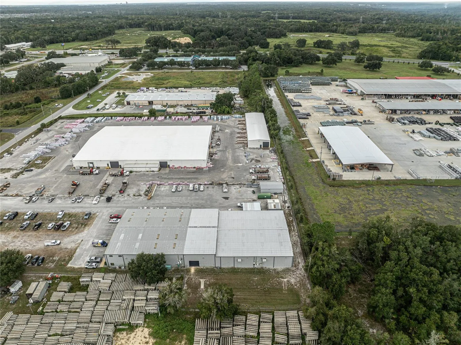Aerial view of Warehouse