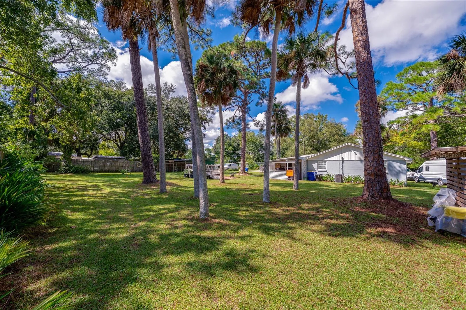 Large back yard
