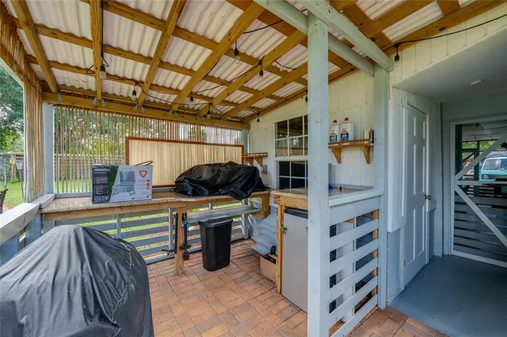 Rear covered porch