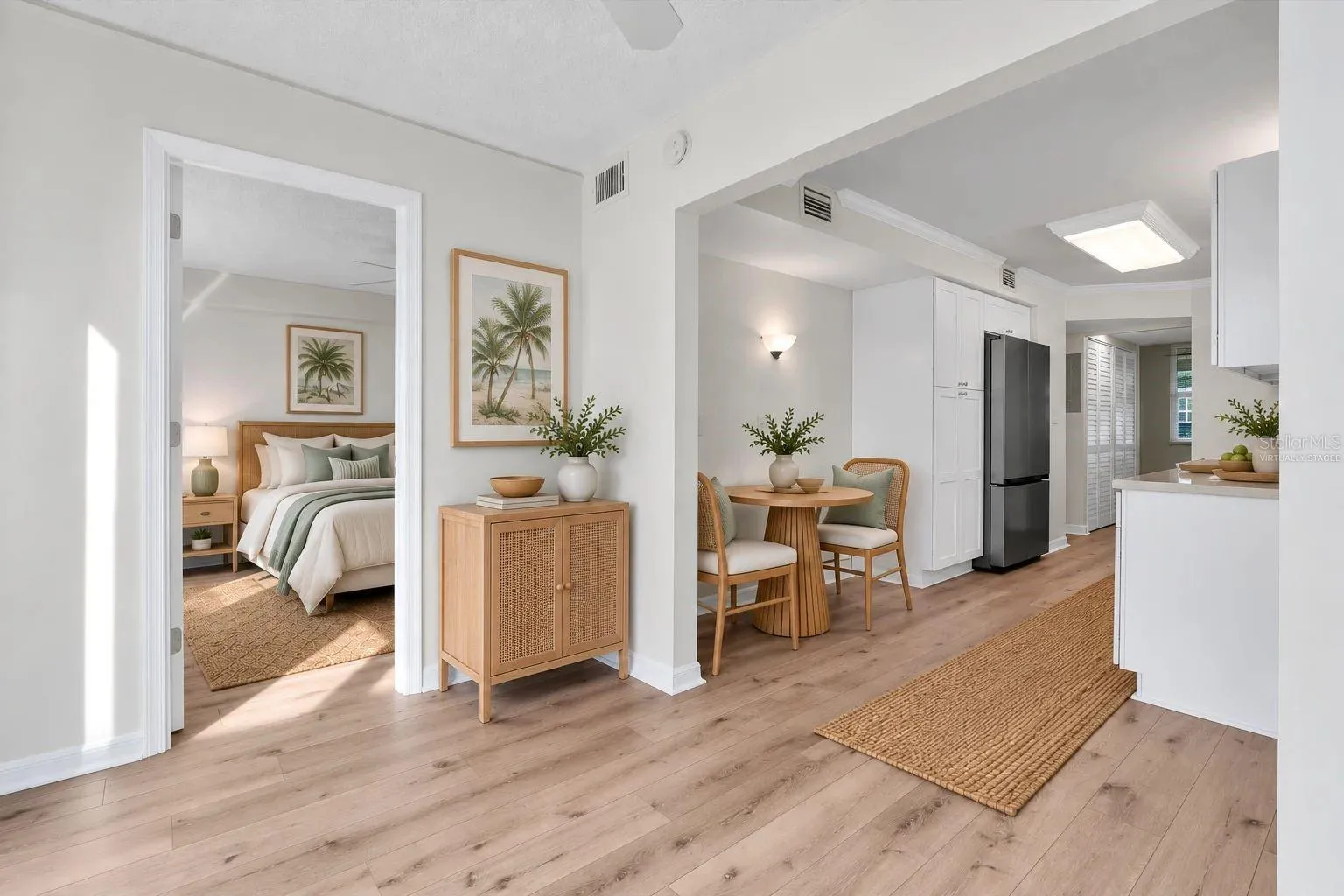 Virtually Staged: Florida Room Looking Towards Kitchen