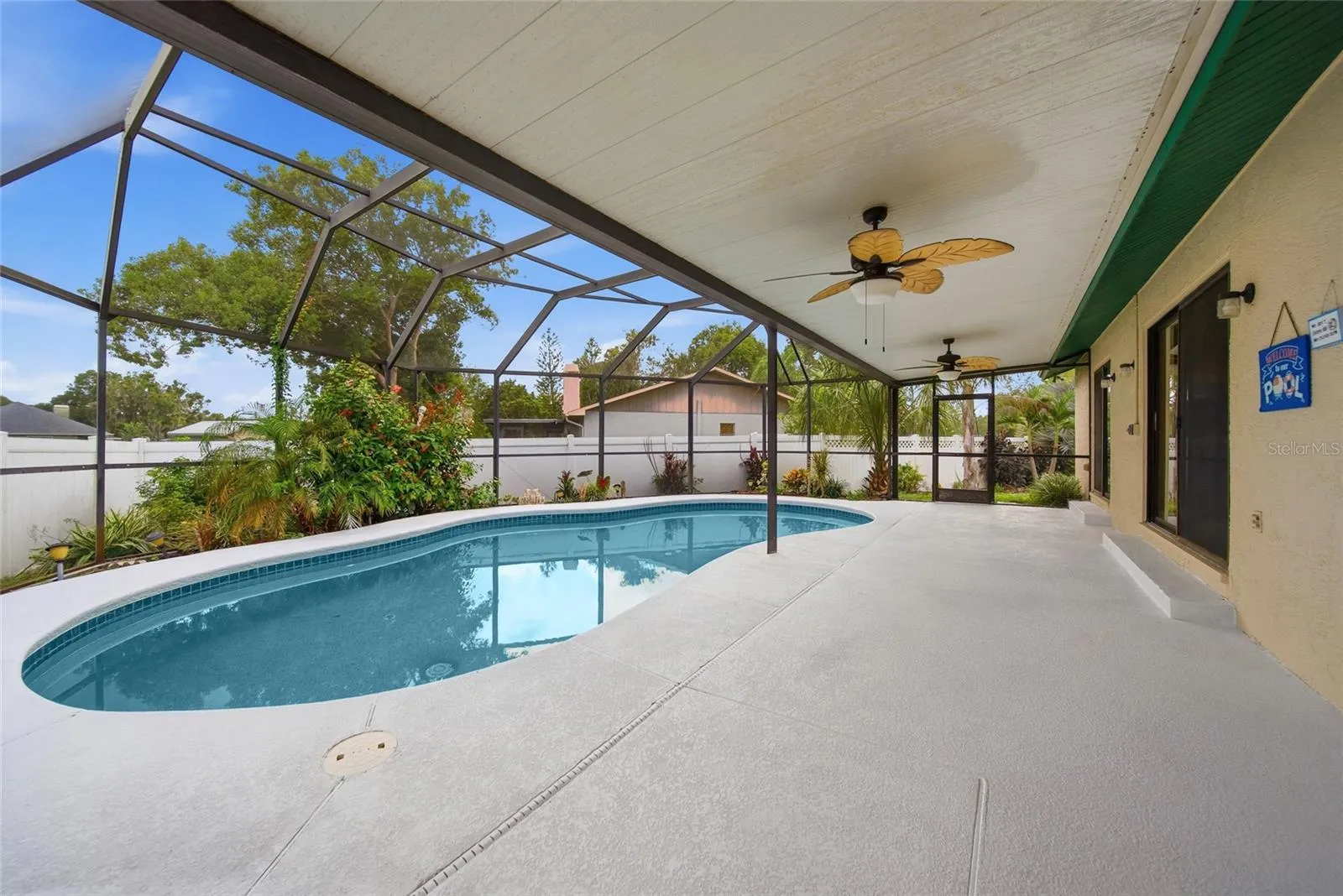 Covered pool area