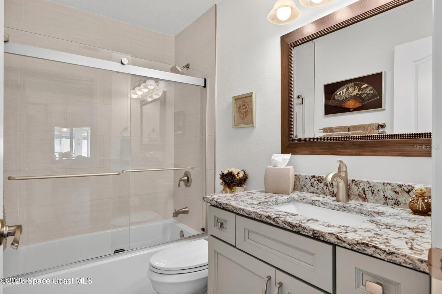 Guest bath with granite vanity
