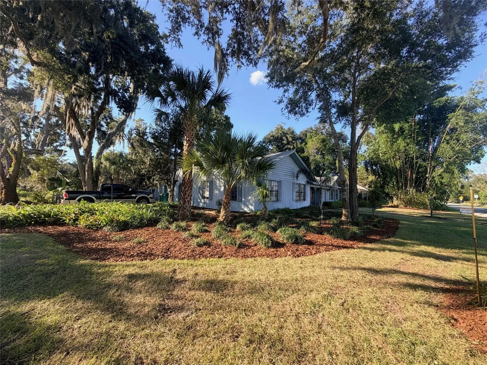 after mulch added by landscaper
