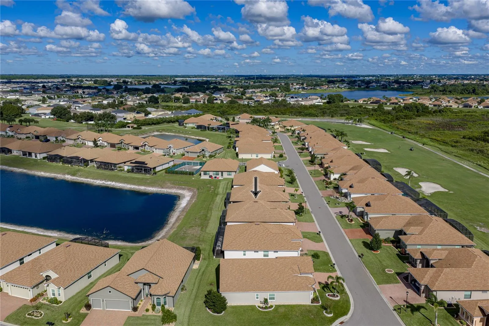 Neighborhood drone view