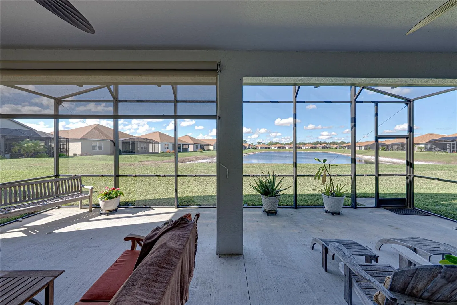 Extended, screened veranda